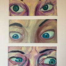 Meu projeto do curso: Pintura de olhos a óleo: a alma do retrato. Painting, and Oil Painting project by sandra.mega - 02.12.2024