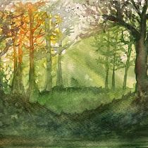 Mein Abschlussprojekt für den Kurs: Verträumte Aquarell-Landschaften: Halte Licht fest. Un projet de Peinture , et Aquarelle de Palinkas Cecilia - 12.02.2024