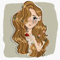 Meu projeto do curso: Criação de personagens femininas estilo cartoon com Procreate. Projekt z dziedziny Trad, c, jna ilustracja, Ilustracja c, frowa, R, sunek c i frow użytkownika juliana_rabbi - 13.02.2024