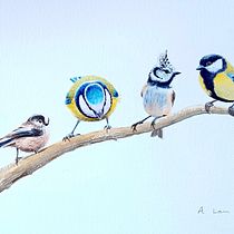 My project for course: Artistic Watercolor Techniques for Illustrating Birds. Traditional illustration, Watercolor Painting, Realistic Drawing, and Naturalistic Illustration project by Anna Lau - 02.13.2024