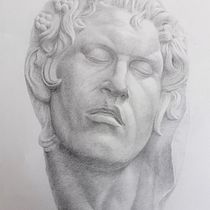 Mon projet du cours : Portraits à facettes : techniques de dessin au graphite. Fine Arts, Sketching, Drawing, Portrait Drawing, Realistic Drawing, and Artistic Drawing project by alain Masset - 02.14.2024