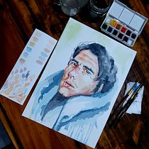 Numa. Painting, Watercolor Painting, Fine Arts, and Portrait Drawing project by Ana Maria Aranda - 02.14.2024