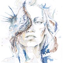 My project for course: Experimental Portraiture with Ink, Tea and Alcohol. Fine Arts, Painting, Drawing & Ink Illustration project by Tonina Manfredi - 02.15.2024