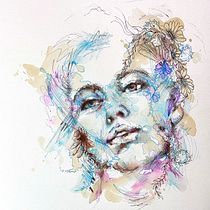 My project for course: Experimental Portraiture with Ink, Tea and Alcohol. Fine Arts, Painting, Drawing & Ink Illustration project by Stephie Butler SWA - 02.14.2024