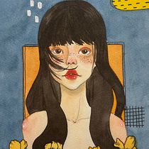 My project for course: Illustrated Portrait in Watercolor. Ilustração tradicional, Artes plásticas, Pintura, Desenho, Pintura em aquarela, Desenho de retrato, e Desenho artístico projeto de Mayz Yarana - 15.02.2024