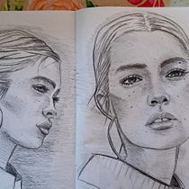 Mon projet du cours : Carnet de portraits : explorez le visage humain. Sketching, Drawing, Portrait Drawing, Artistic Drawing, and Sketchbook project by Ju Ollitrault - 03.25.2024