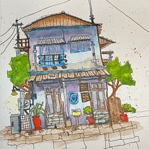 My project for course: Expressive Architectural Sketching with Colored Markers. Sketching, Drawing, Architectural Illustration, Sketchbook & Ink Illustration project by Tony Costa - 02.15.2024