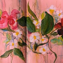 My project for course: Expressive Floral Painting with Acrylic Paint. Fine Arts, Painting, Acr, lic Painting, and Botanical Illustration project by sindhuja - 02.17.2024