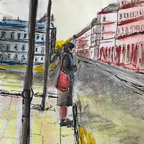 My project for course: Urban Sketching: Capture Your City in Motion. Projekt z dziedziny Trad, c, jna ilustracja, Sketching,  R, sunek, Malowanie akwarelą,  R, sunek architektoniczn i Sketchbook użytkownika Juli Tokmakidou - 17.02.2024