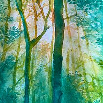 Meu projeto do curso: Paisagens de sonhos com aquarela: pintura com luz. Un projet de Peinture , et Aquarelle de diegofaria - 17.02.2024