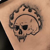 Mi proyecto del curso "Tatuaje para principiantes": Firebones. Tattoo Design project by Adie Firebones - 02.18.2024