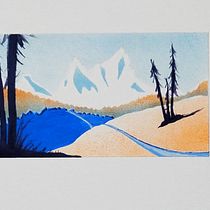Balade Pyrénéene. Traditional illustration, Painting, Narrative, Acr, and lic Painting project by viobunny - 02.18.2024