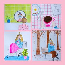Dibujos observación. Un proyecto de Ilustración tradicional, Diseño de personajes, Dibujo y Sketchbook de Patricia Moravec - 16.02.2024