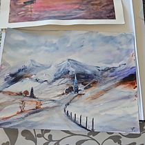 Mon projet du cours : Paysages oniriques à l'aquarelle : capturez la lumière. Un projet de Peinture , et Aquarelle de florence_murris - 19.02.2024
