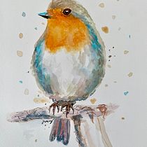 My project for course: Artistic Watercolor Techniques for Illustrating Birds. Traditional illustration, Watercolor Painting, Realistic Drawing, and Naturalistic Illustration project by n5yrycm8xp - 02.19.2024
