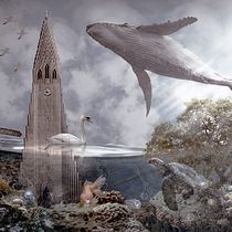 Mój projekt z kursu: Kolaż cyfrowy w Photoshopie: kompozycja i efekty wizualne/Users/martyna/Desktop/kolaże postapokalipsa is/hallgrimskirkjakolor.png. Een project van Fotografie, Collage, Retoucheren van foto's, Artistieke fotografie, Fotografische compositie y Fotomontage van Martyna Pietrowiak - 19.02.2024