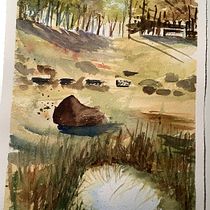 Mein Abschlussprojekt für den Kurs: Natürliche Aquarelllandschaften. Un progetto di Belle arti, Pittura e Pittura ad acquerello di Claudia Grönke - 19.02.2024