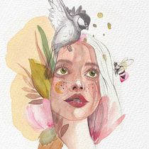 Mon projet du cours : Portrait illustré à l’aquarelle. Ilustração tradicional, Artes plásticas, Pintura, Desenho, Pintura em aquarela, Desenho de retrato, e Desenho artístico projeto de Lilli Mallis - 18.02.2024