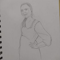 Mi proyecto del curso: Dibujo de personajes desde cero: retrata rostros y figuras. Projekt z dziedziny Trad, c, jna ilustracja, Projektowanie postaci, R, sunek ołówkiem,  R i sunek użytkownika Gabriela Wagner - 20.02.2024