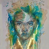 My project for course: Experimental Portraiture with Ink, Tea and Alcohol. Fine Arts, Painting, Drawing & Ink Illustration project by Jim White - 02.20.2024