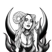 Capricorn . Traditional illustration, Graphic Design, Digital Illustration, Tattoo Design, and Digital Drawing project by Marianne Meyer Ruiz - 02.20.2024