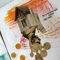Meu projeto do curso: Caderno criativo: experimente com colagem, estampagem e decupagem. Un proyecto de Ilustración tradicional, Collage, Papercraft y Sketchbook de Pati Peccin - 13.02.2024
