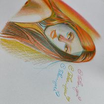 Meu projeto do curso: Desenho de retratos vibrantes com lápis de cor. Drawing, Portrait Drawing, Sketchbook, and Colored Pencil Drawing project by Guilherme Ferraz - 02.21.2024