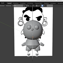 Mi proyecto del curso: Creación de personajes kawaii en 3D con Blender Ein Projekt aus dem Bereich Traditionelle Illustration, Design von Figuren, Digitale Illustration, 3-D-Modellierung und Manga von Domingues da Luz Hélio - 19.02.2024
