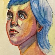 Mi proyecto del curso: Retrato contemporáneo en acuarela. Een project van  Beeldende kunst, Schilderij, Aquarelschilderen y  Portrettekening van Jaime Daroca - 21.02.2024