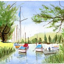 Mi proyecto del curso: Pintura en acuarela de paisajes marinos. Painting, Watercolor Painting, and Naturalistic Illustration project by Xavier Bustins Fornies - 02.21.2024