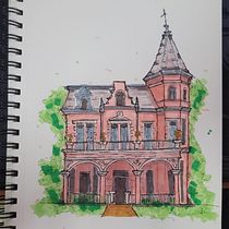 Mi proyecto del curso: Dibujo arquitectónico expresivo con marcadores de colores. Sketching, Drawing, Architectural Illustration, Sketchbook & Ink Illustration project by esteban_erosa_esquivel - 02.11.2024