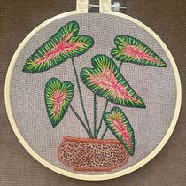 Meu projeto do curso: Introdução ao bordado botânico. Un projet de Broderie , et Design textile de Elaine Campos - 22.02.2024