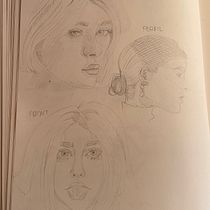 Mi proyecto del curso: Sketchbook de retrato: explora el rostro humano. Sketching, Drawing, Portrait Drawing, Artistic Drawing, and Sketchbook project by andreainfantes99 - 02.22.2024