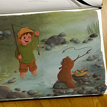 Mein Abschlussprojekt für den Kurs: Procreate Illustration: Skizzentechnik für jeden Tag. Character Design, Drawing, Digital Illustration, Children's Illustration, and Digital Drawing project by jana_werner - 02.22.2024