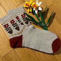 My project for course: Introduction to Colorwork Sock Knitting Ein Projekt aus dem Bereich Erweiterungsentwicklung, Modedesign, Weben, Stricken und Textildesign von Magda - 22.01.2024