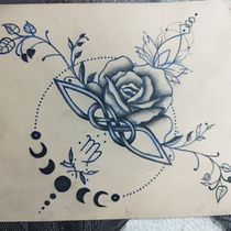 Mon projet du cours : Tatouage pour débutants. Tattoo Design project by Samantha Le cunff - 02.23.2024