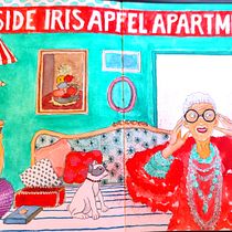 Homenaje a Iris Apfel. Ilustração tradicional, Esboçado, Criatividade, Desenho, Pintura em aquarela, e Sketchbook projeto de aragall_torres - 23.02.2024
