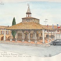 Mon projet du cours : Urban sketching : exprimez votre univers sous une nouvelle perspective. Traditional illustration, Sketching, Drawing, Watercolor Painting, Architectural Illustration, and Sketchbook project by cox32 - 02.23.2024