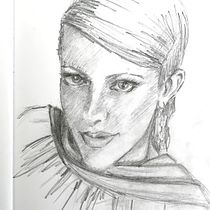 Mein Abschlussprojekt für den Kurs: Skizzenbuch für Porträts: Erkunde das menschliche Gesicht. Sketching, Drawing, Portrait Drawing, Artistic Drawing, and Sketchbook project by Svatava Kraus - 02.23.2024