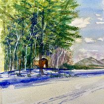 My project for course: Painting Realistic Watercolor Landscapes. Projekt z dziedziny  Sztuki piękne,  Malarstwo, Sketching, Malowanie akwarelą, Ilustracja naturalist i czna użytkownika Barb O - 21.02.2024