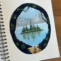 My project for course: Painting Atmospheric Landscapes with Gouache. Traditional illustration, Painting, and Gouache Painting project by sanne_aalbers - 02.24.2024