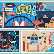 My project for course: Vector Illustration for Vibrant Compositions - Australia. Vector Illustration, Digital Illustration, and Digital Drawing project by sarhwhite - 02.19.2024
