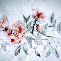 Meu projeto do curso: Pintura sumi-ê colorida para ilustrações florais. Traditional illustration, Fine Arts, Painting, Botanical Illustration & Ink Illustration project by Tereza Leme - 02.24.2024