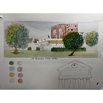 Mi proyecto del curso: Cuaderno de viaje en acuarela. Traditional illustration, Watercolor Painting, Architectural Illustration, and Sketchbook project by Hiromy Gtz Rvo - 03.13.2024