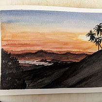 My project for course: Travel Watercolor. Un proyecto de Bellas Artes, Bocetado, Pintura a la acuarela y Sketchbook de Laura Gauthier - 24.02.2024