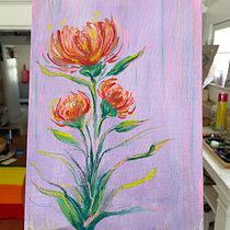 My project for course: Expressive Floral Painting with Acrylic Paint. Fine Arts, Painting, Acr, lic Painting, and Botanical Illustration project by Prince - 02.25.2024