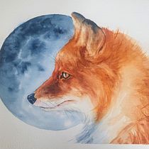 Mijn project van de cursus: Expressieve dierlijke portretten in aquarel. Un projet de Illustration traditionnelle, Aquarelle, Dessin réaliste et Illustration naturaliste de Anneke Strootman - 25.02.2024
