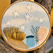 Mi proyecto del curso: Técnicas básicas de bordado y acuarela. Painting, Watercolor Painting, Embroider, and Textile Design project by Ana Quevedo - 02.25.2024