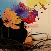 HOPE, Mon projet du cours : Techniques d’illustration à l’aquarelle numérique . Ilustração tradicional, Ilustração digital, Pintura em aquarela, Desenho de retrato, e Desenho digital projeto de Aurélie - 24.02.2024