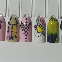 Mi proyecto del curso: Introducción al nail art. Design, Traditional illustration, Painting, Pattern Design, and Decorative Painting project by Rosella Macias - 02.24.2024